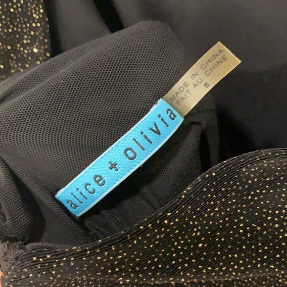 Alice + Olivia Dresses Alice Olivia Black And Gold Sparkle Party